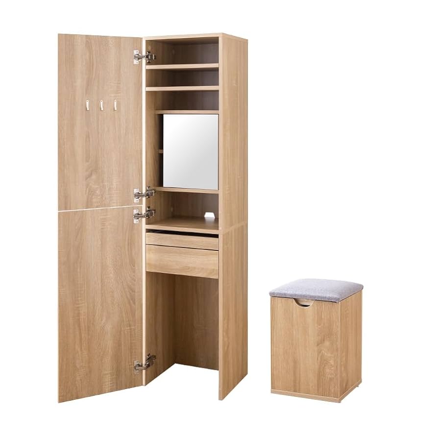 Amazon｜家具350 Choa チョア ドレッサー 姿見ドレッサー 鏡台